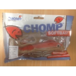 CHOMP EXTRA LARGE SERIES SOFTBAIT, PINK/WHITE, 14", (350mm), 200 GRAMS, 1 P/BAG